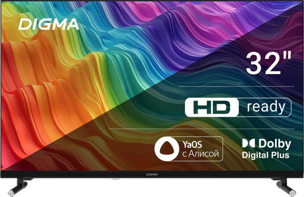 Телевизор Digma DM-LED32SBB32, черный