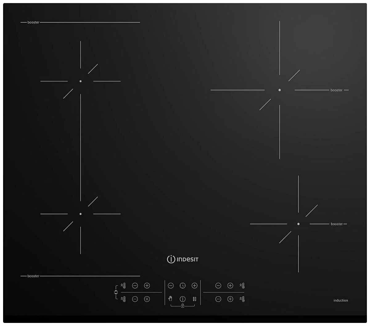 Варочная панель индукционная Indesit IB 41B60 BF, черный