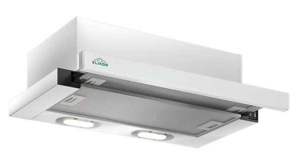 Вытяжка встраиваемая ELIKOR Интегра GLASS 60П-400-В2Л белый/стекло белое