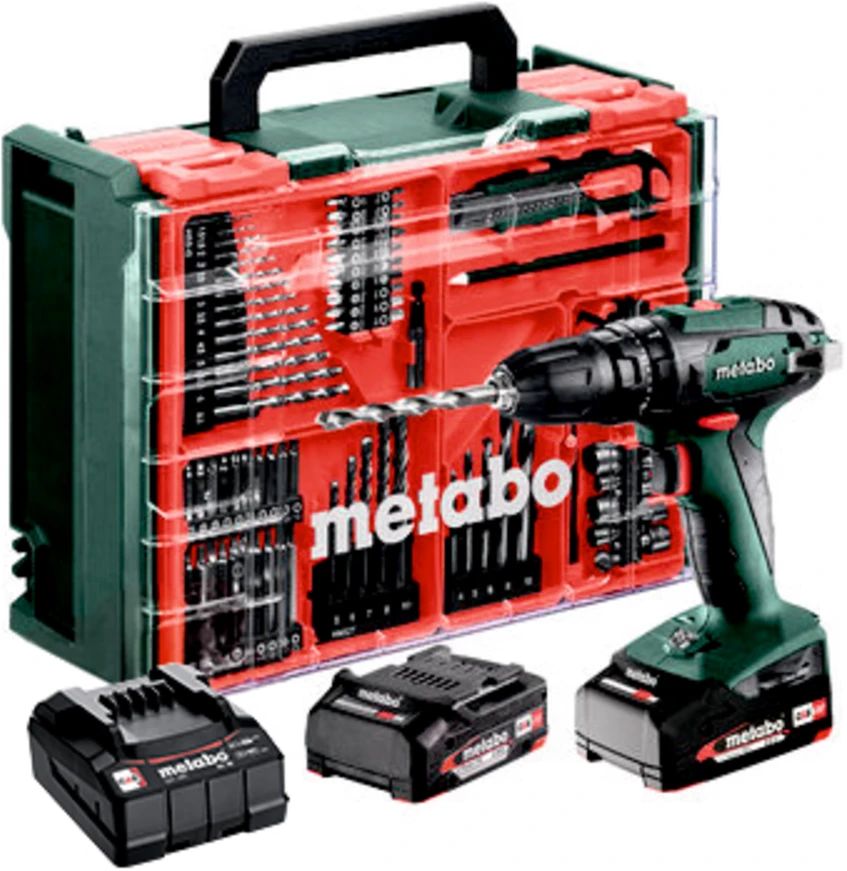 Дрель-шуруповерт аккумуляторная Metabo SB 18 Set, арт. 602245710 (кейс, с 2 АКБ и ЗУ)