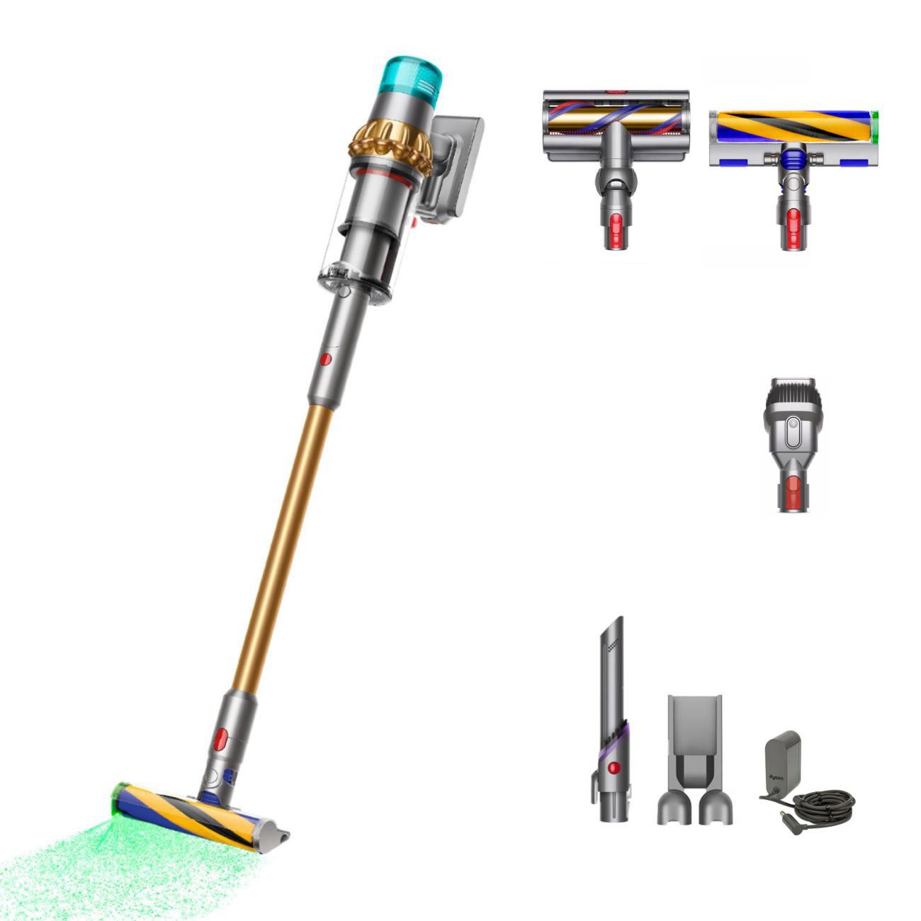 Пылесос вертикальный Dyson V15 Detect Absolute Gold (447045-01)