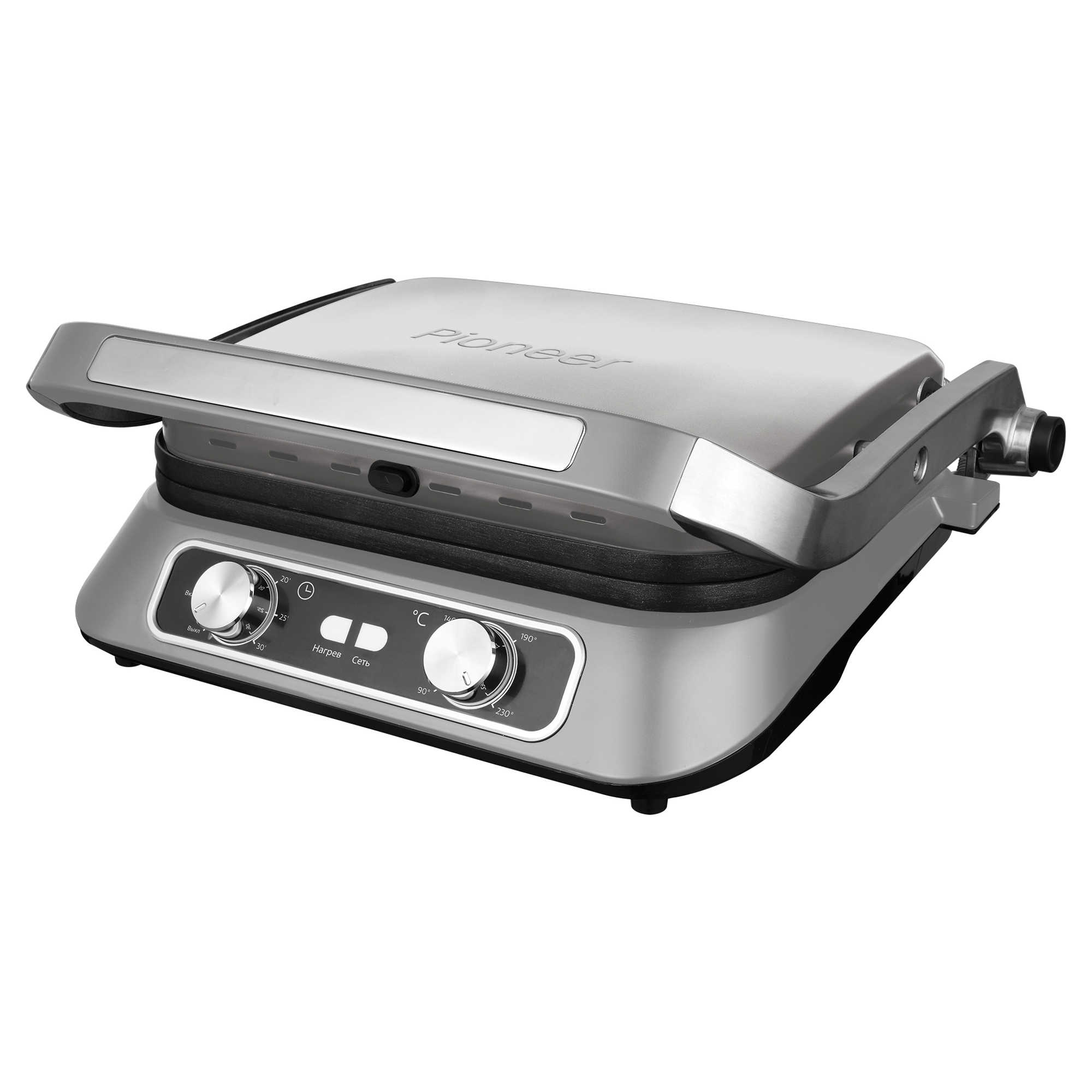 Гриль PIONEER GR1010E silver silk