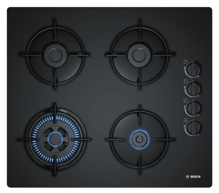 Варочная панель газовая Bosch POH6B6B10, черный