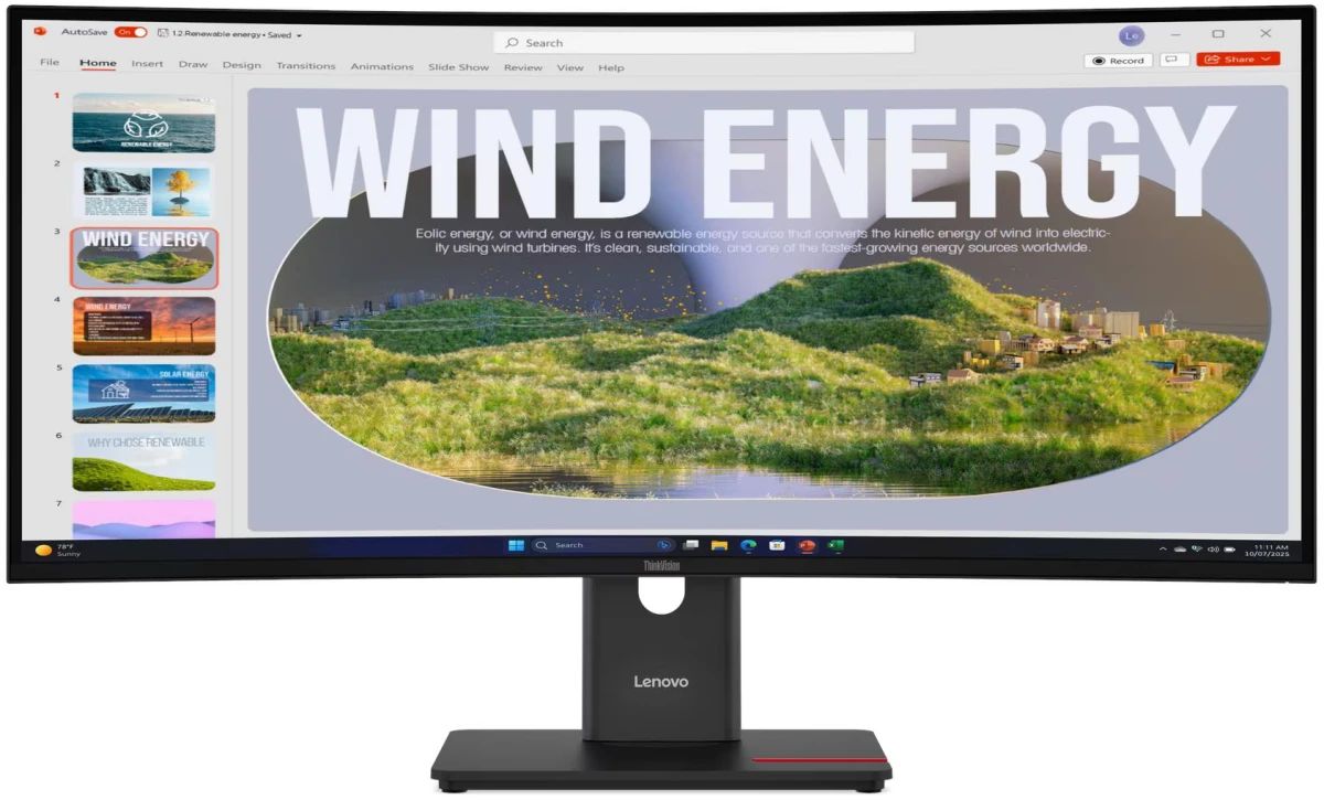 Монитор Lenovo ThinkVision T34WD-40, черный