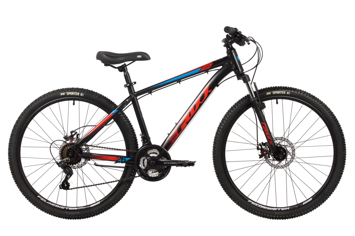 Велосипед горный 26 Foxx CAIMAN D BK4, рама 18 черный