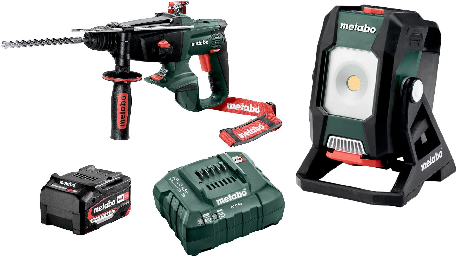 Перфоратор Metabo KHA 18 LTX с прожектором BSA 12-18 LED 2000 T0526