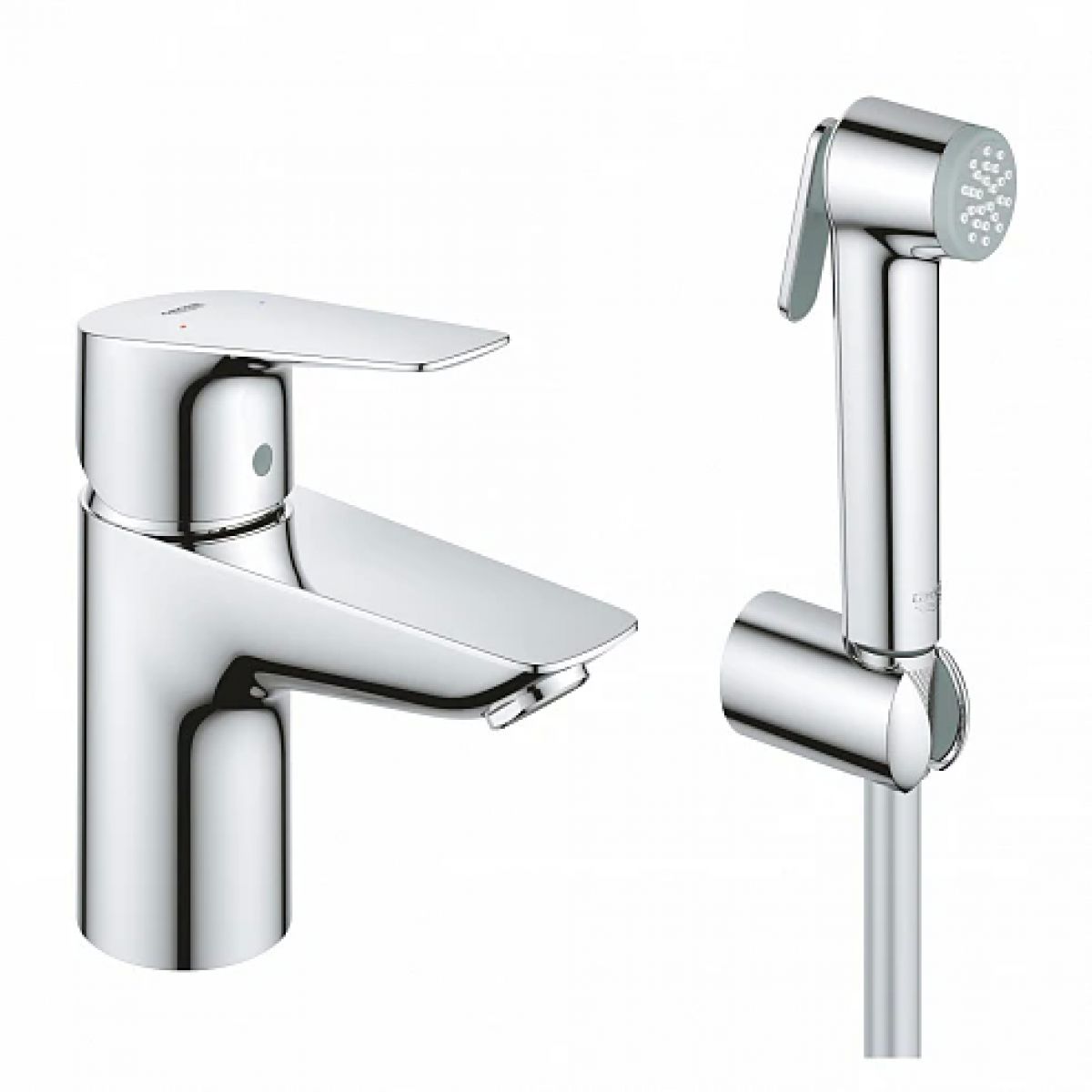 Смеситель для раковины Grohe BauEdge 23757001 (с гигиеническим душем), хром