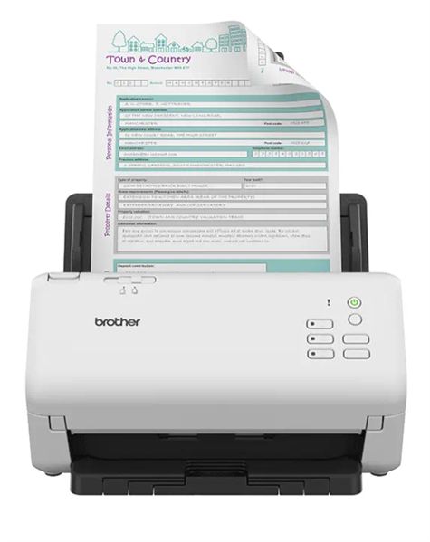 Сканер протяжный Brother ADS-4300N, белый