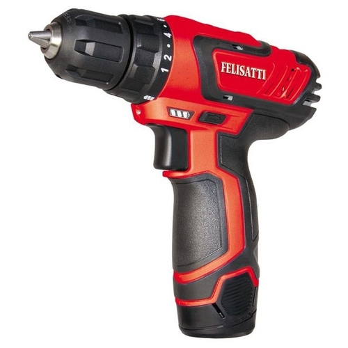 Дрель-шуруповерт аккумуляторная Felisatti ДА-12ЭР Li-Ion 1.5 А·ч 12 В х2 кейс 28 Н·м