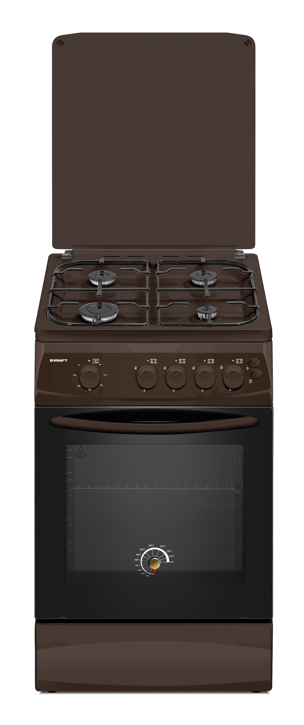 Плита газовая KRAFT KF-FSK5403AGBR черный