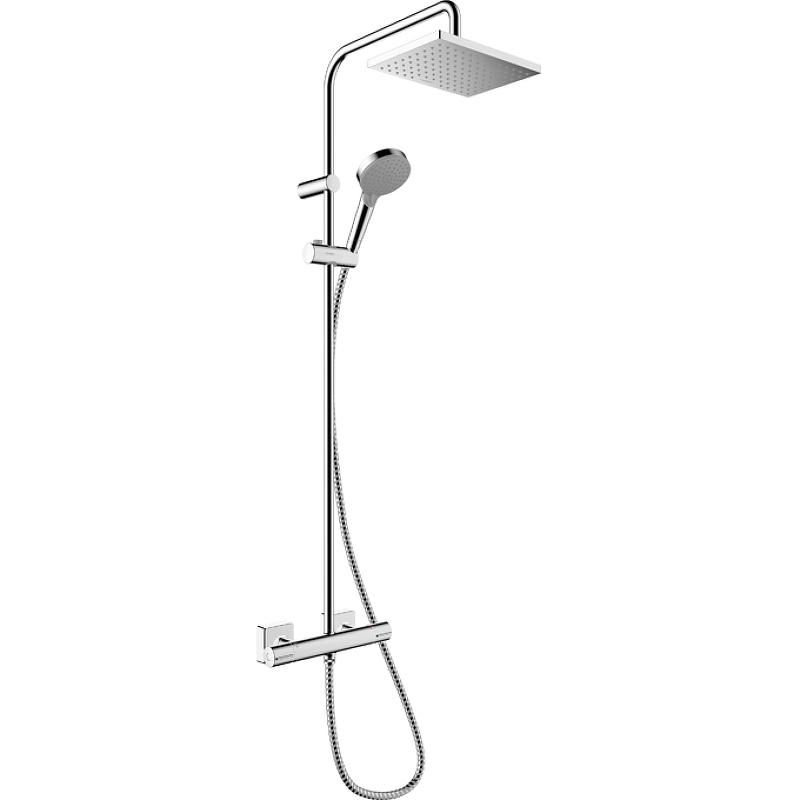 Душевая стойка Hansgrohe Vernis Shape 26319000 Showerpipe 230 1jet Green (с термостатом), хром