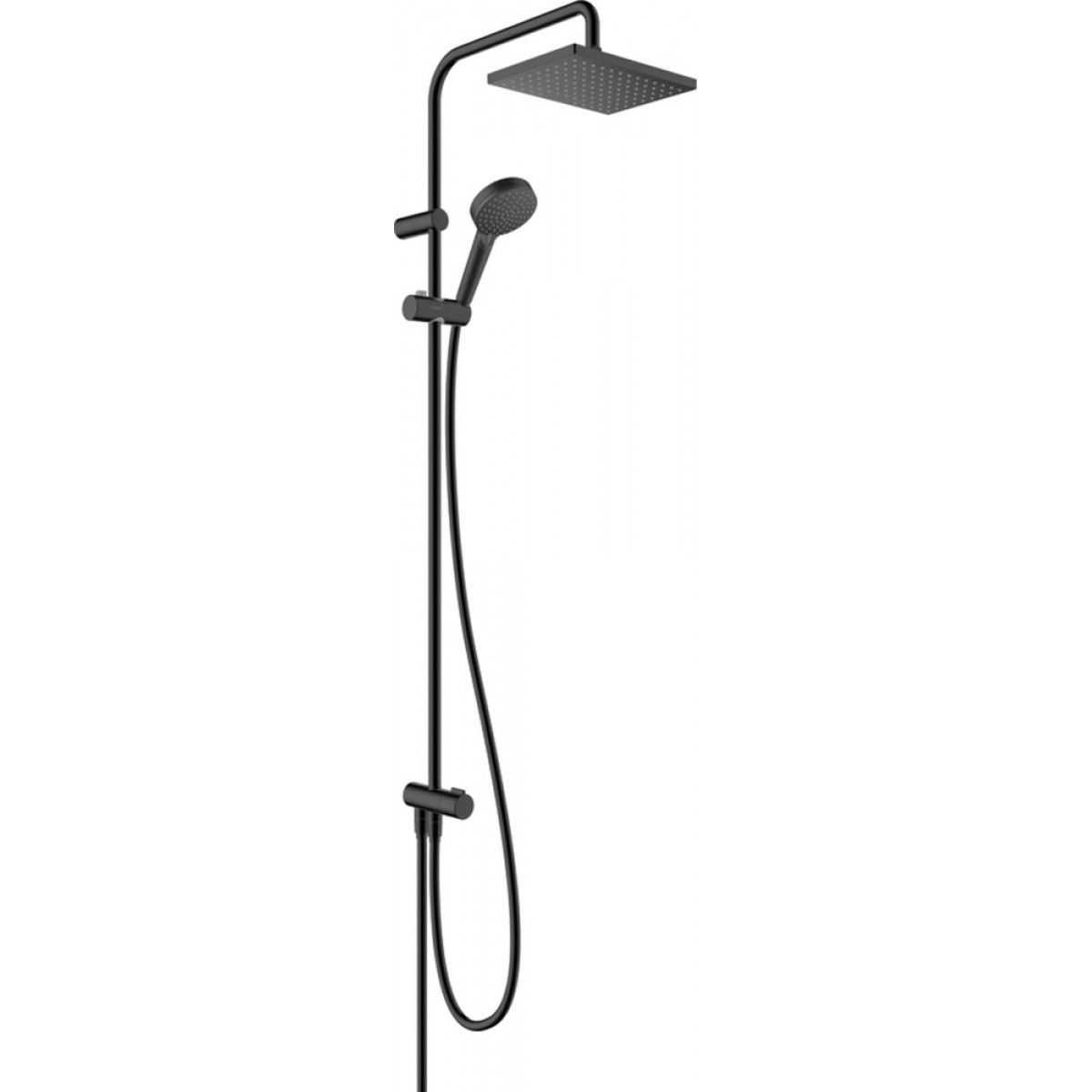 Душевая стойка Hansgrohe Vernis Shape 26289670 Showerpipe 230 1jet Reno EcoSmart, черный