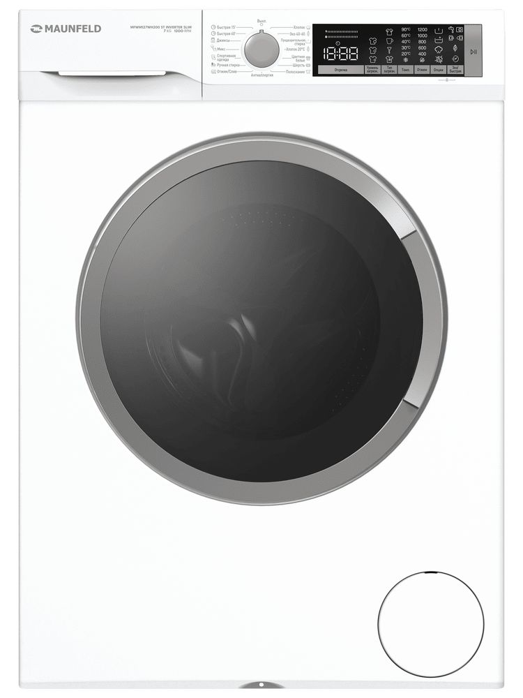 Стиральная машина Maunfeld MFWM127WH200 ST Inverter Slim, белый