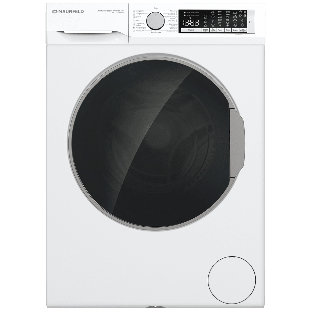 Стиральная машина Maunfeld MFWM128WH300 ST Inverter Slim, белый