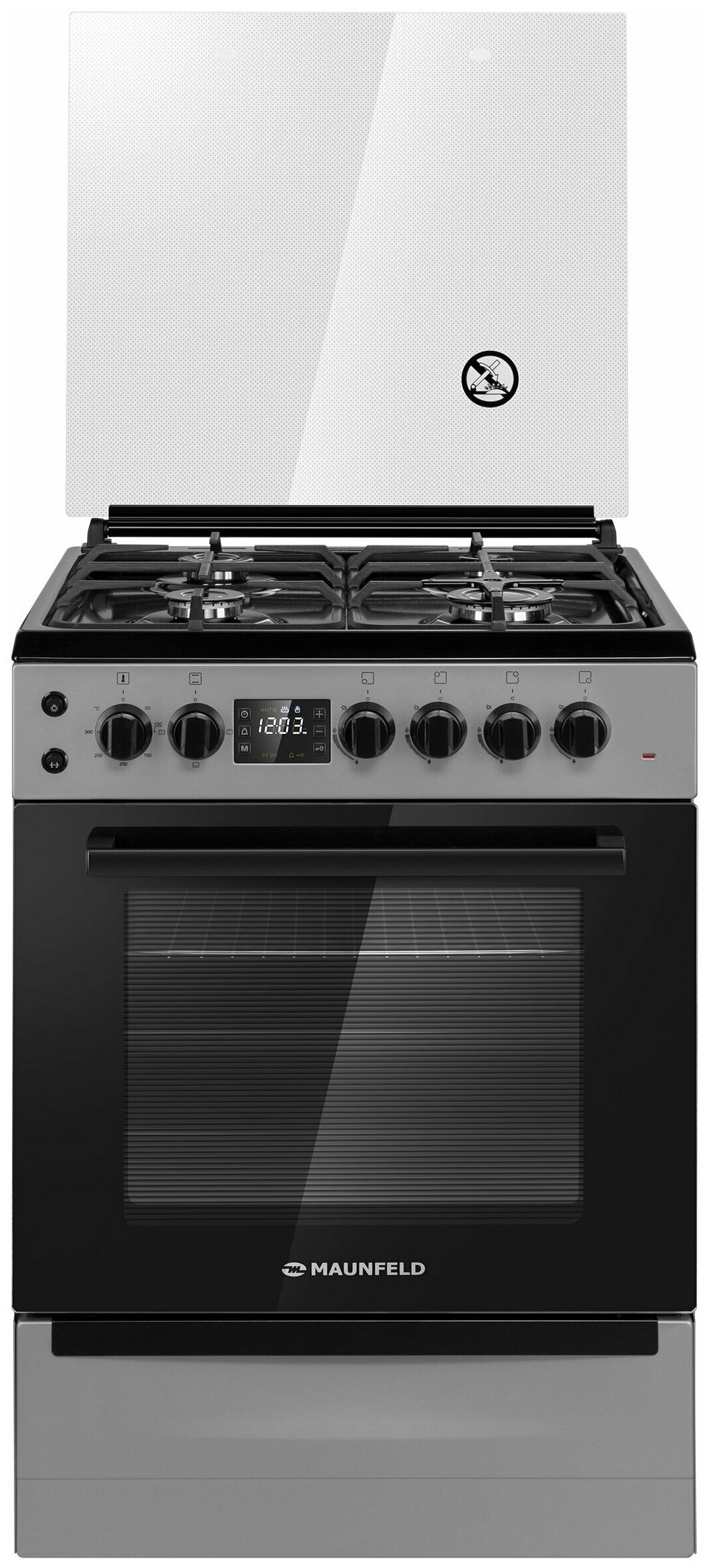 Плита комбинированная Maunfeld MGC60ECGR05, серый