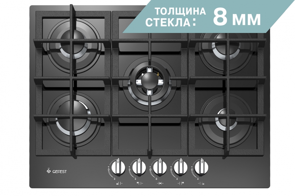 Варочная панель газовая GEFEST ПВГ 2342, черный