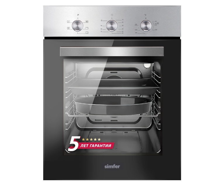 Духовой шкаф электрический Simfer B4EM16016, нержавеющая сталь