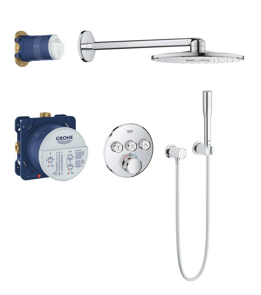 Душевой комплект Grohe Grohtherm SmartControl 34705000 (с внутренней частью и термостатом)