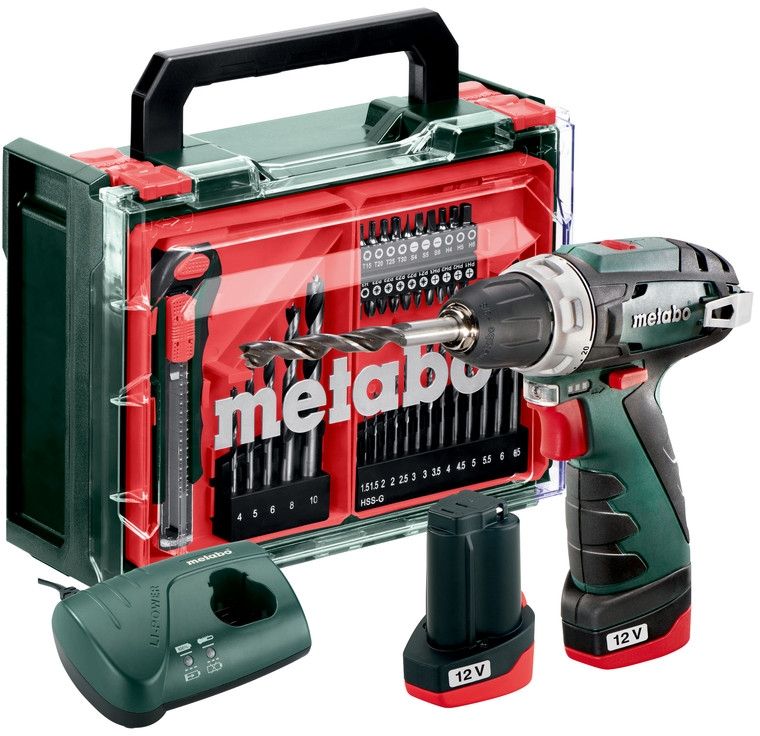 Дрель-шуруповерт аккумуляторная Metabo Powermaxx BS Basic Set, арт. 600080710 (кейс, с 2 АКБ и ЗУ)