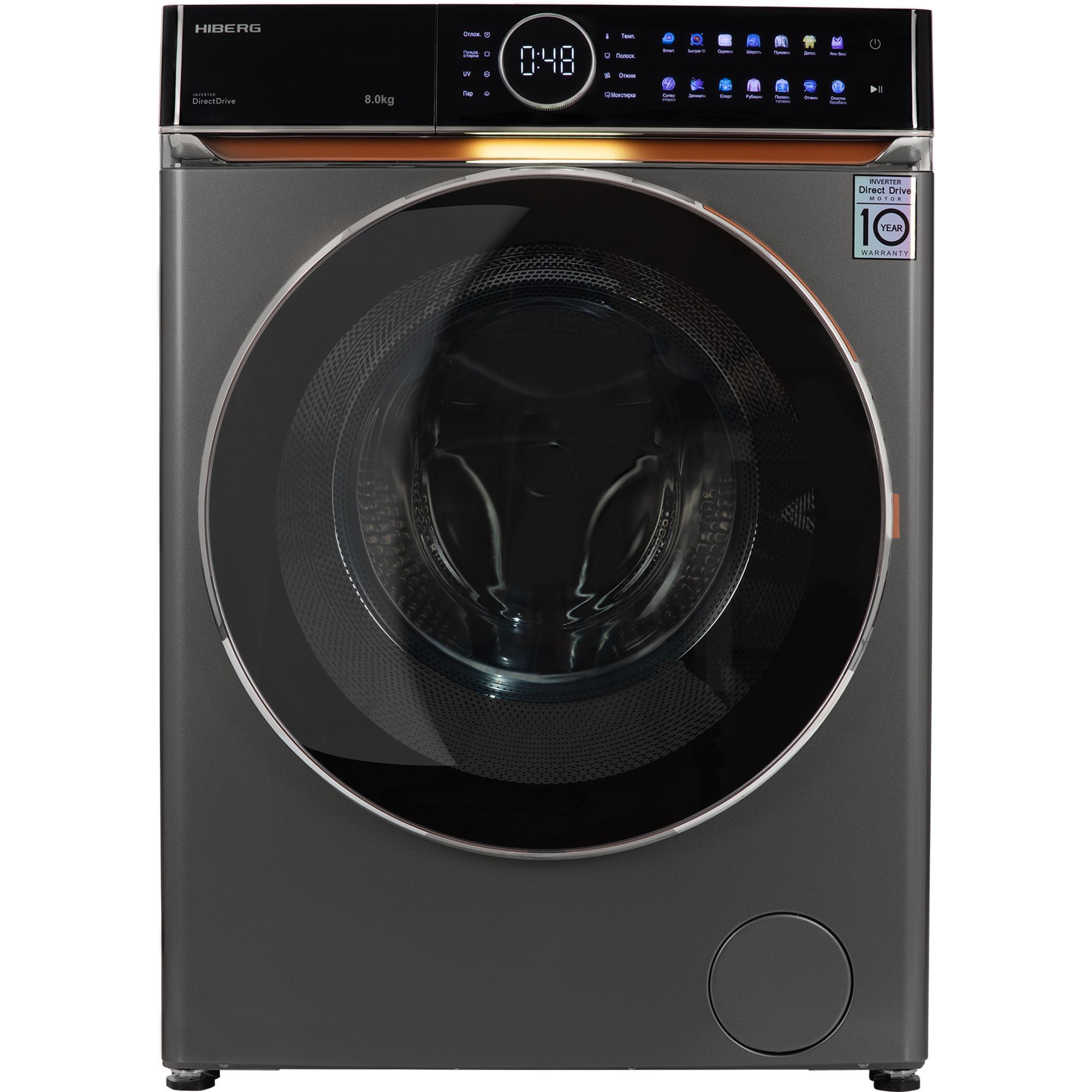 Стиральная машина HIBERG i-DDQ10 - 814 Sd темно-серый