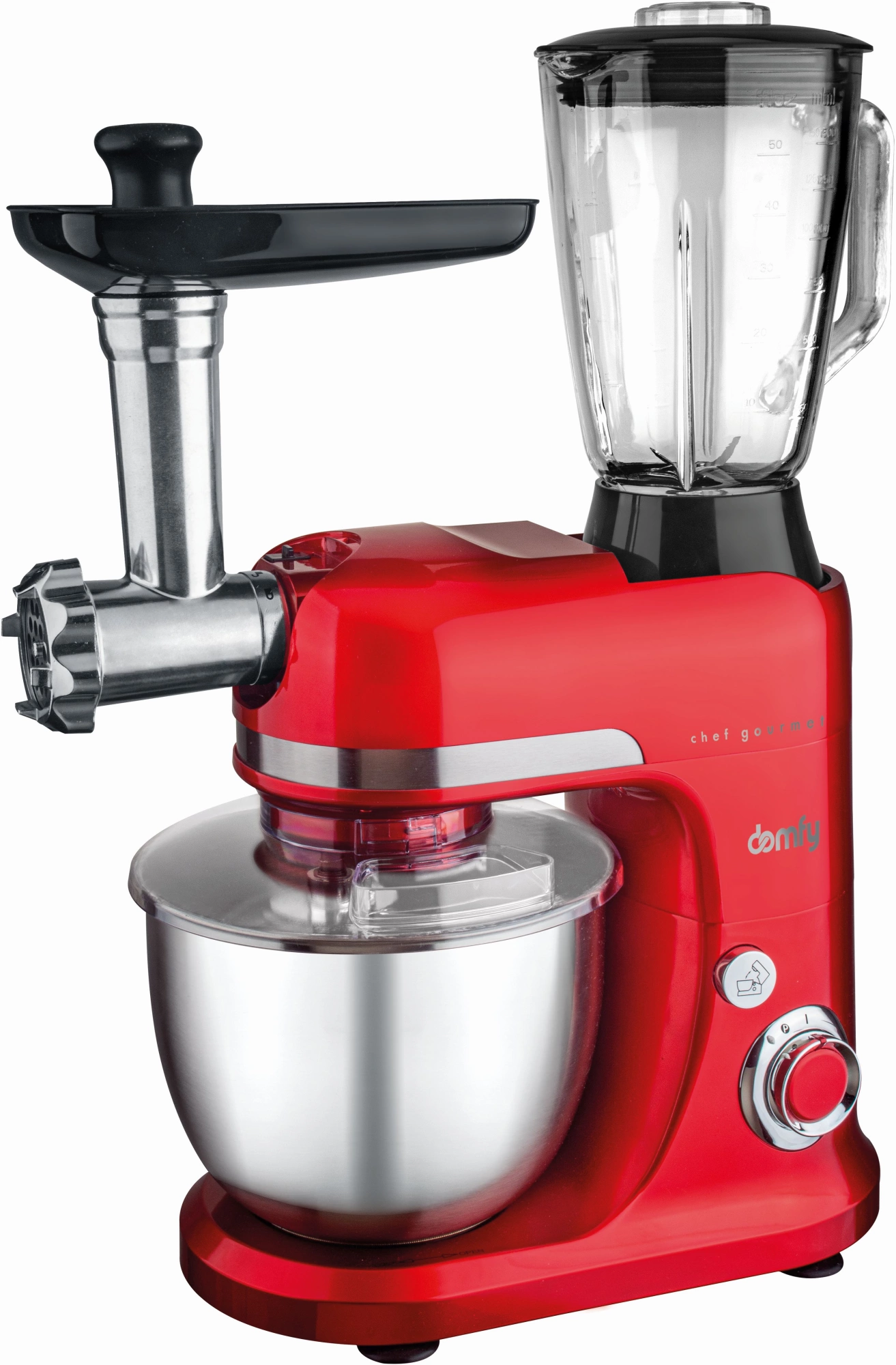 Кухонная машина Domfy DSC-KM502, красный