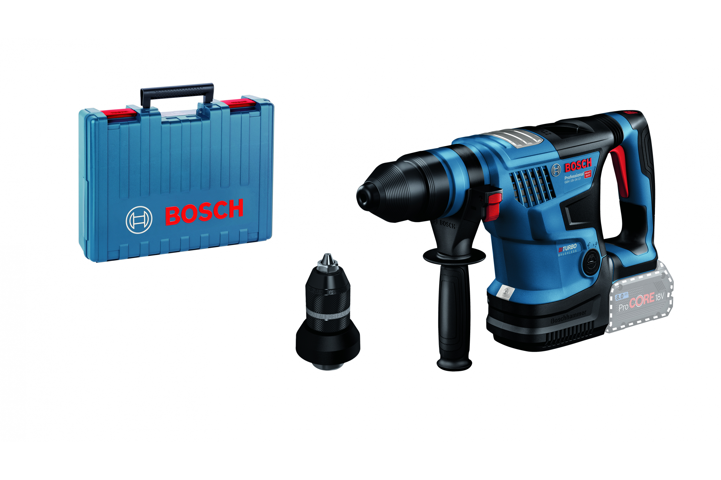 Перфоратор аккумуляторный Bosch GBH 18V-34 CF Solo 0611914021