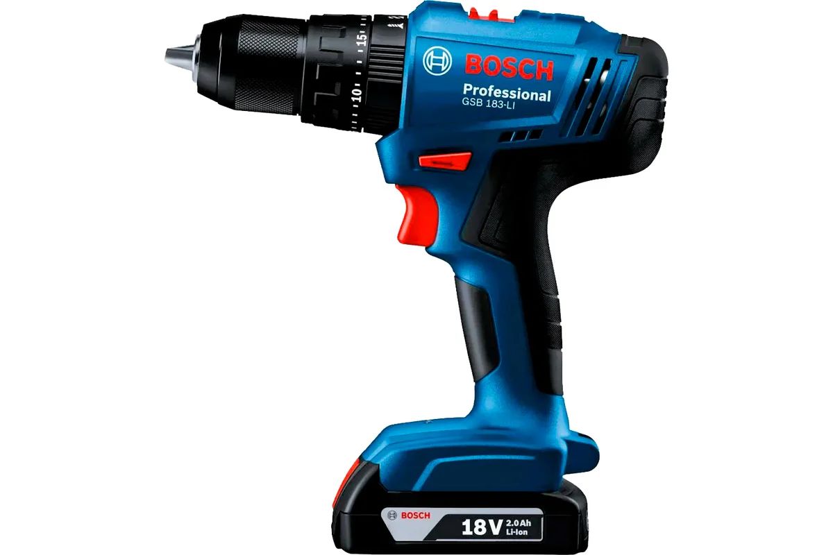 Шуруповерт аккумуляторный Bosch GSB 183-LI (06019K9180) (2 АКБ и ЗУ)