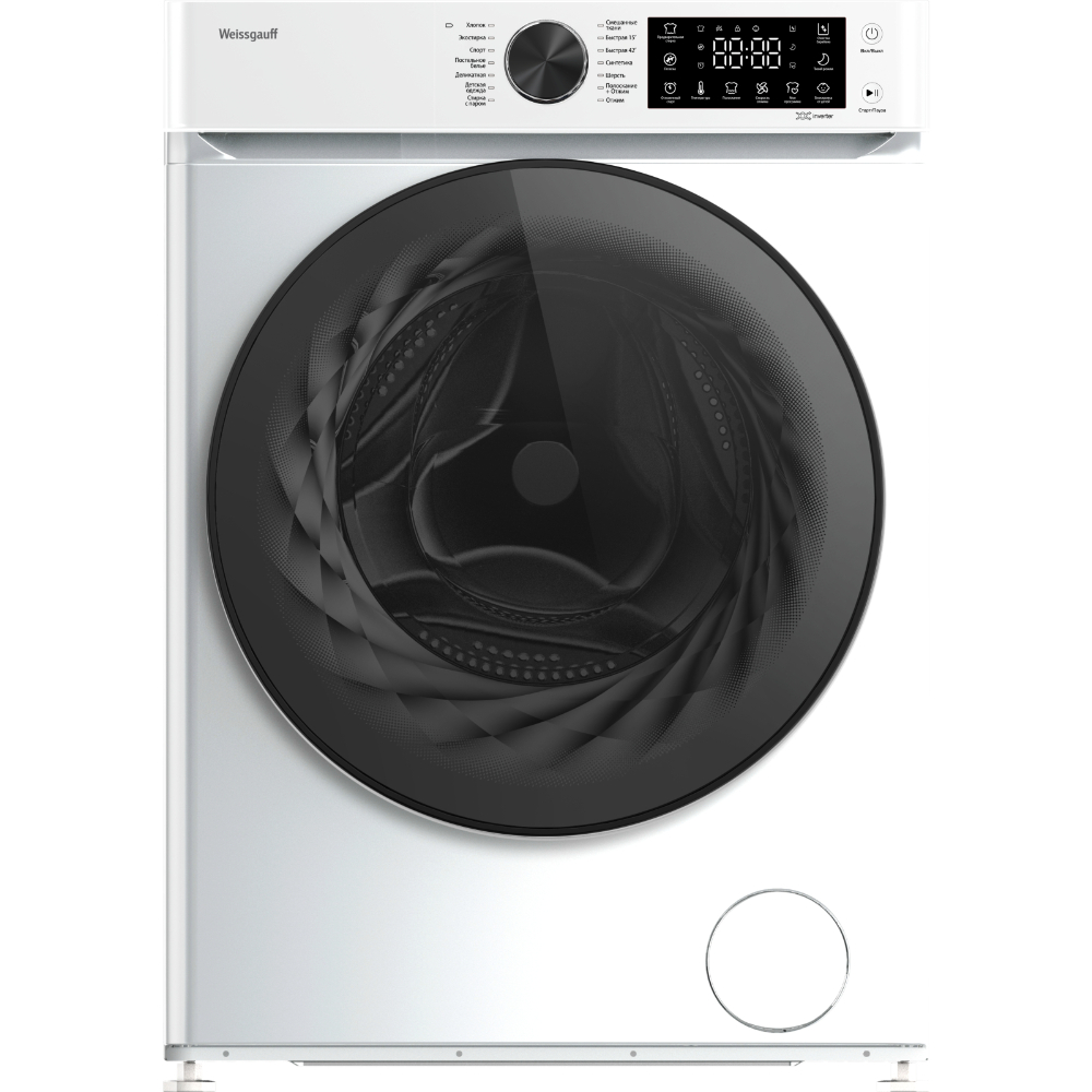 Cтиральная машина Weissgauff WM 61410 Inverter Steam, белый