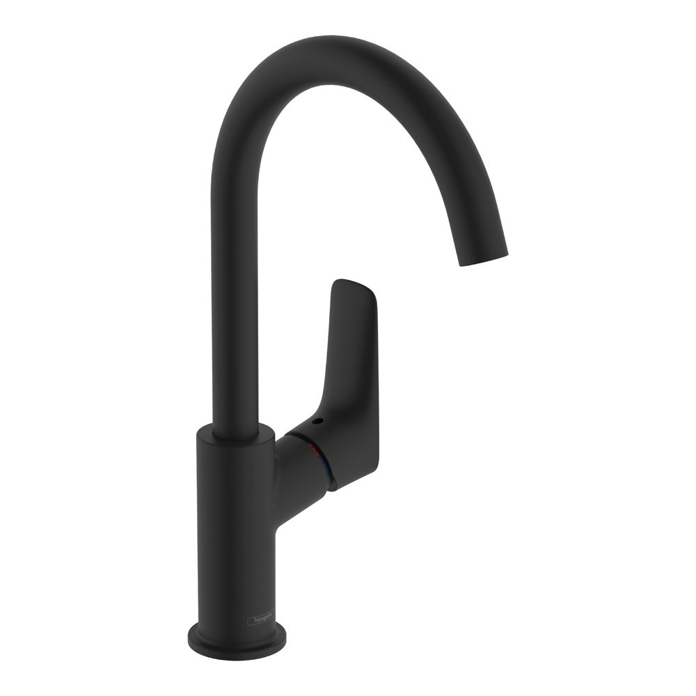 Смеситель для раковины Hansgrohe Logis 71130670 (без донного клапана), черный матовый