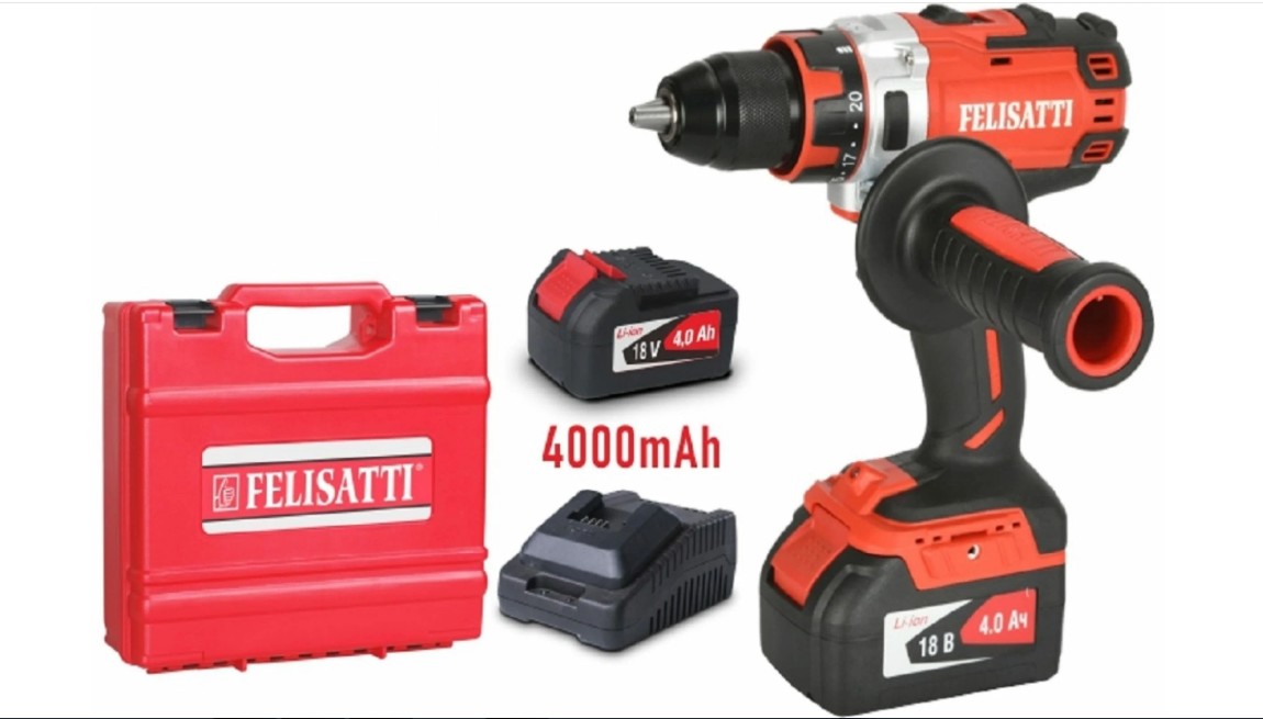 Дрель-шуруповерт аккумуляторная Felisatti ДА-13/18BK 151.5.1.00