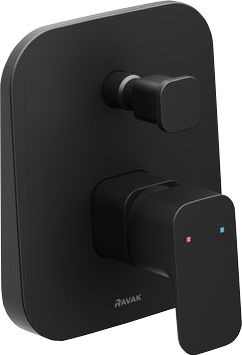 Смеситель для душа и ванны встраиваемый Ravak 10° Free X070156 (с внутренней частью), черный матовый