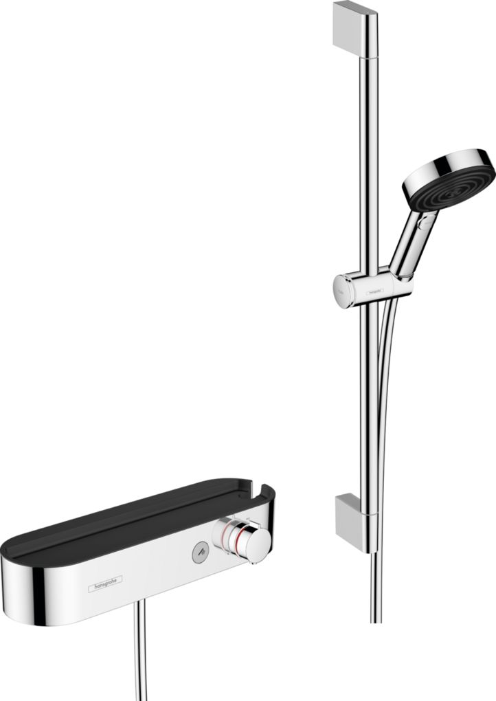 Душевой гарнитур Hansgrohe Pulsify Select S 105 3 jet Relaxation 24260000 (с термостатом), хром