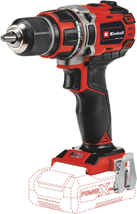 Дрель-шуруповерт ударная аккумуляторная Einhell PXC TE-CD 18/50 Li BL-Solo (4513887), без аккумулятора