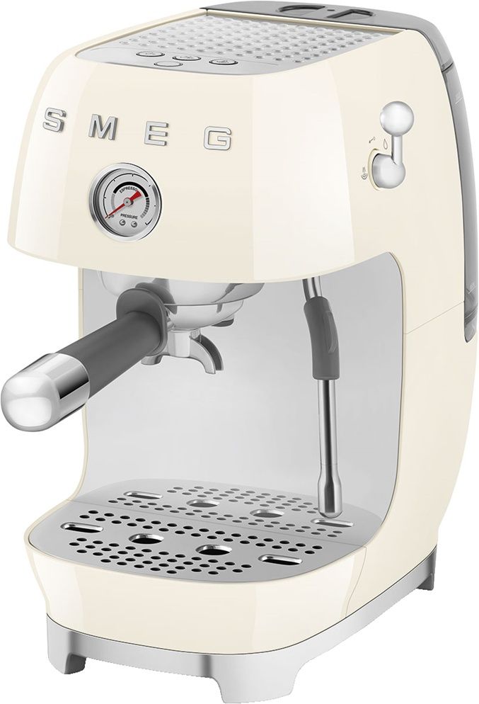 Кофемашина рожковая Smeg ECF03CREU, кремовый