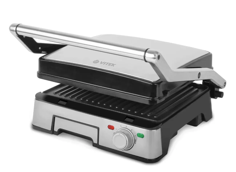 Гриль электрический VITEK VT-8452, серебристый