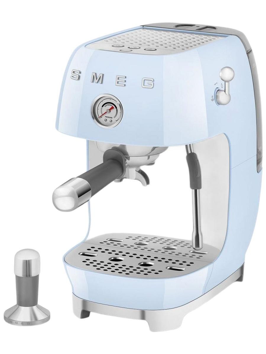 Кофемашина рожковая Smeg ECF03PBEU, пастельный голубой