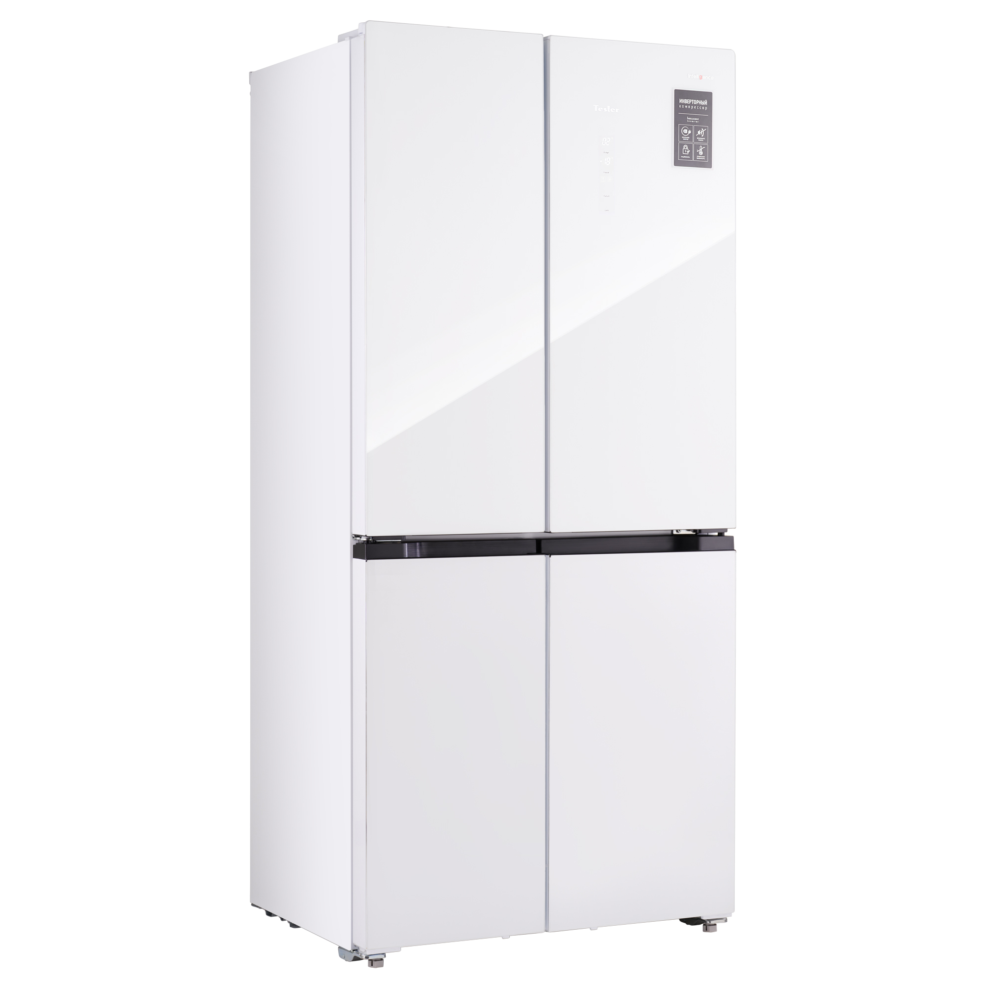 Холодильник Side-by-Side Tesler RCD-482I White Glass