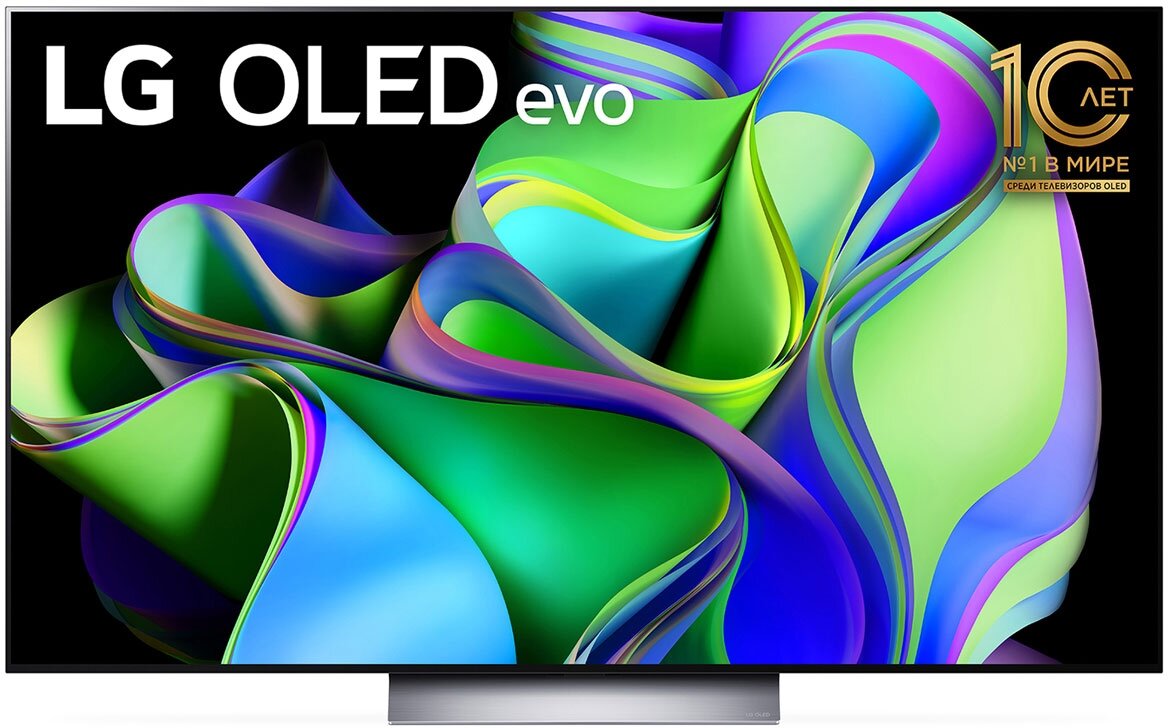 Телевизор LG OLED55C3RLA.ARUB, серый