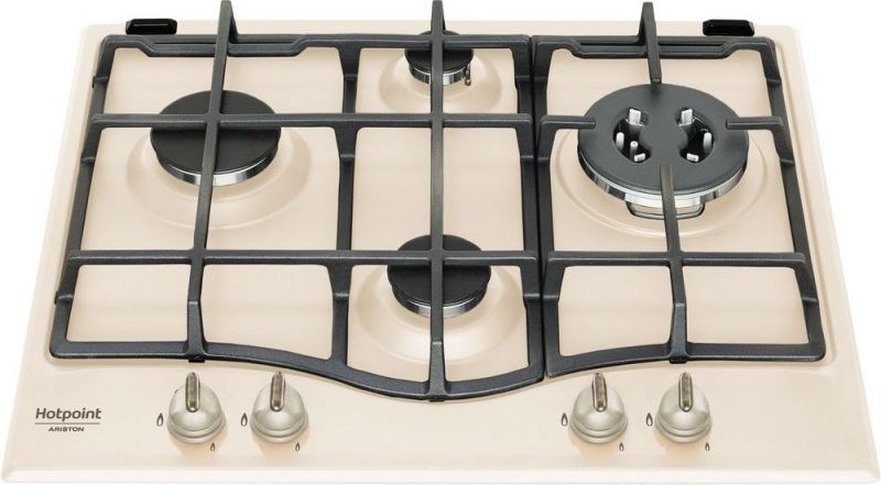 Варочная панель газовая HOTPOINT-ARISTON PCN 640T (OW) GH R /HA жасмин (ретро, ромб)