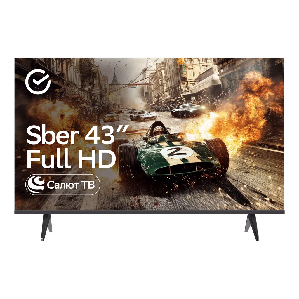 Телевизор Sber SDX 43F2124, черный