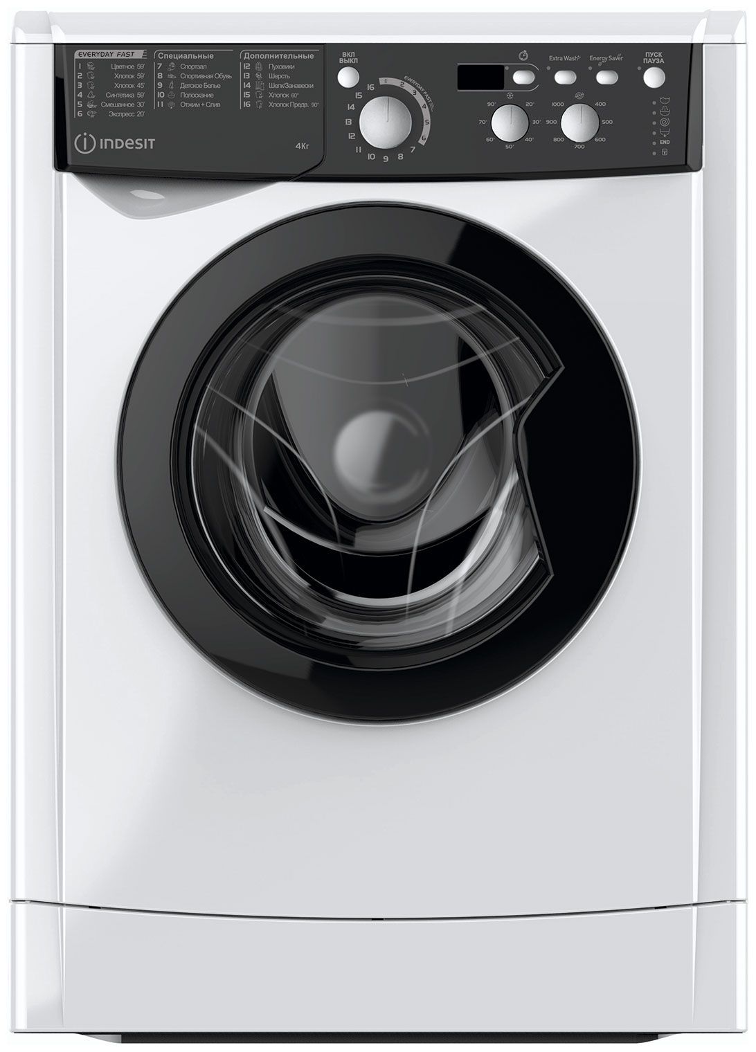 Стиральная машина Indesit EWUD 4105 BK CIS, белый