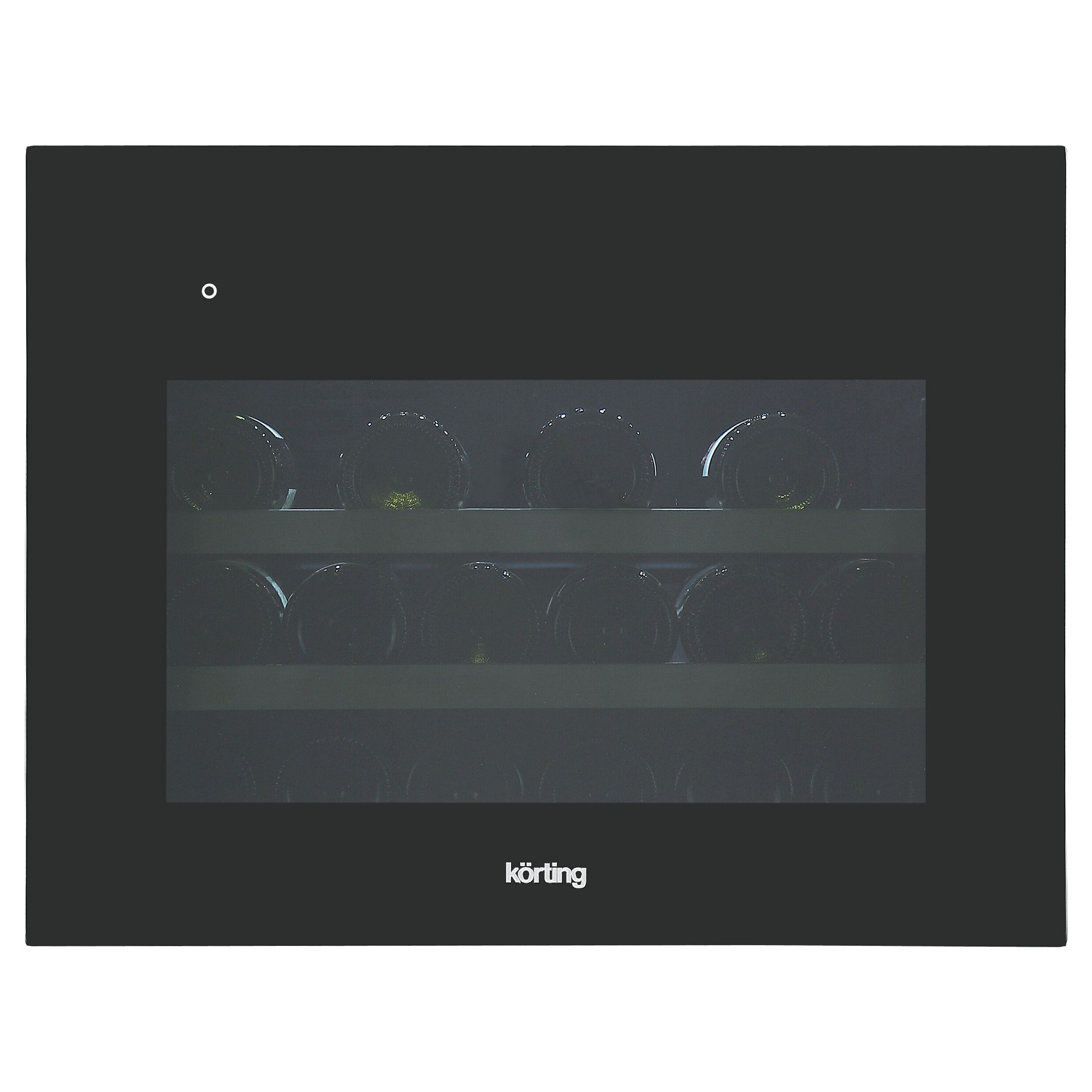 Винный шкаф встраиваемый Korting KFW 501 SL GN, черное стекло