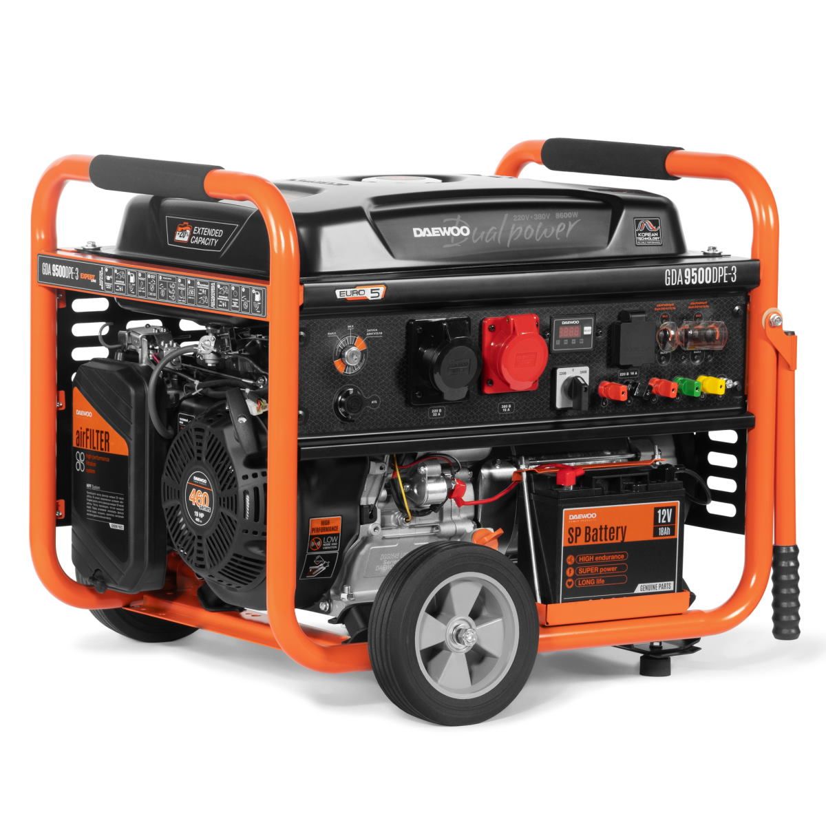 Генератор бензиновый Daewoo Power Products GDA 9500DPE-3 (8000 Вт)