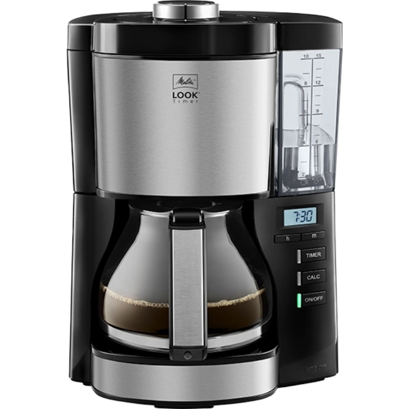 Кофеварка Melitta Look Therm Timer, черный/серебристый