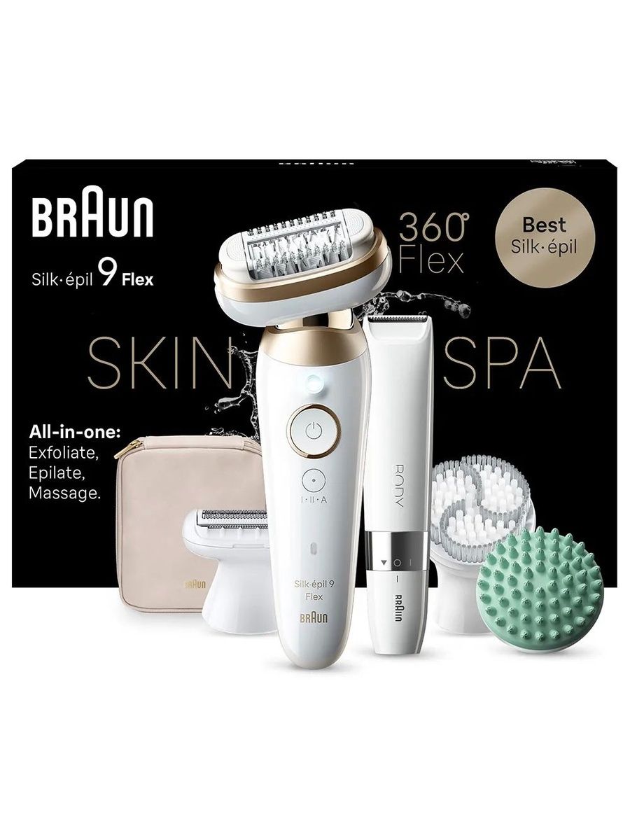 Эпилятор Braun Silk-epil 9 Flex SES 9-481 3D, белый/золотой