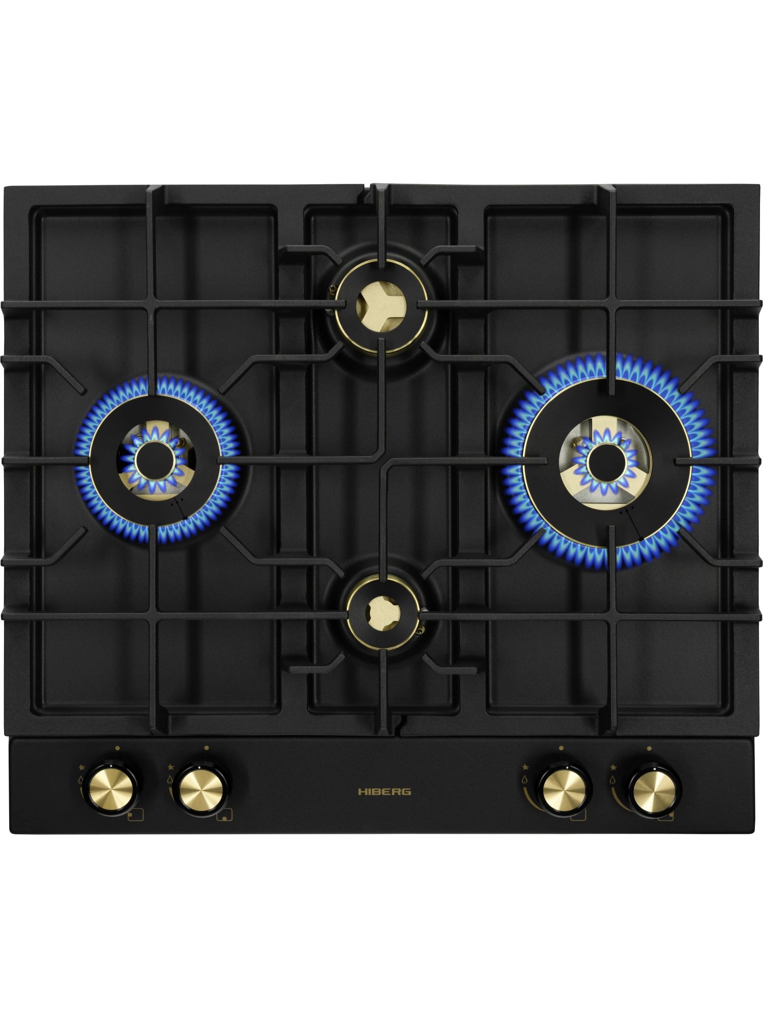Варочная панель газовая HIBERG VS 6545 B, черный матовый