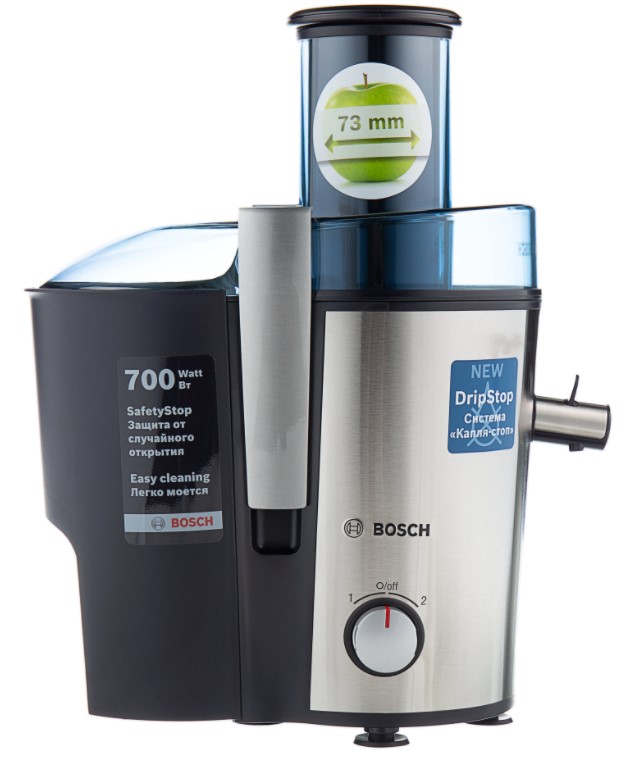 Соковыжималка Bosch MES3500 серебристый/синий