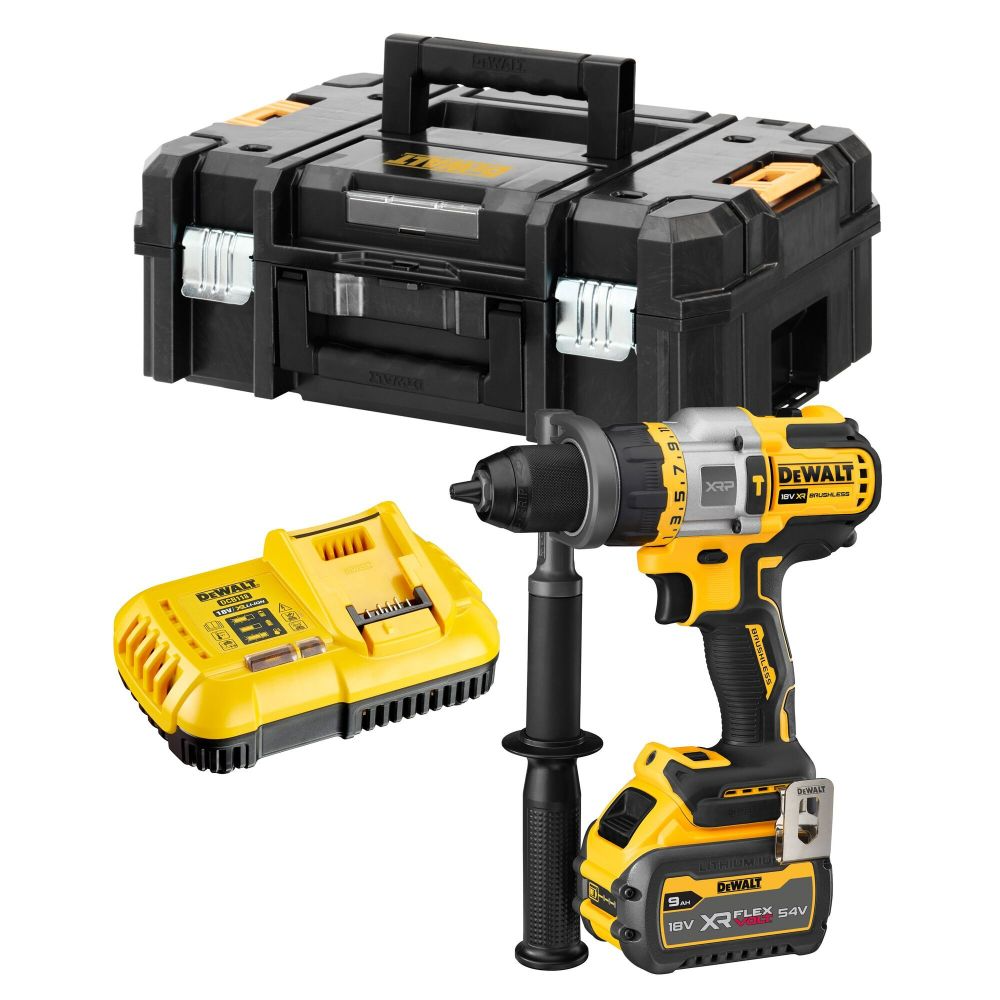 Дрель-шуруповерт ударная DeWALT DCD999X1, (кейс, 1 АКБ и ЗУ)