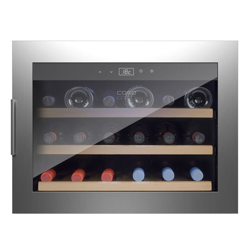 Винный шкаф встраиваемый Caso WineSafe 18 EB inox