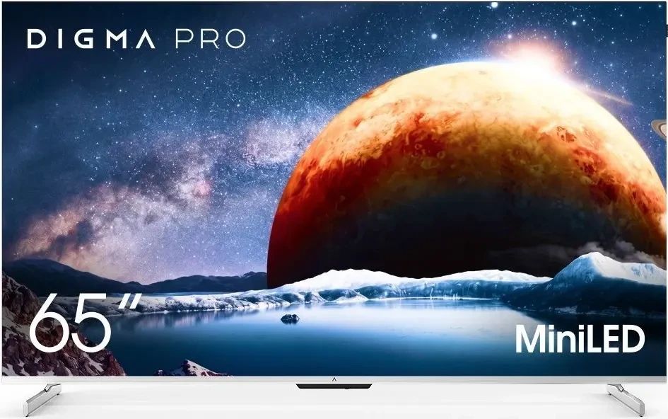 Телевизор Digma Pro Mini LED 65Q, серебристый